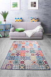 Conceptum Alfombra de pasillo Ceramico Djt Multicolor 80 x 150 cm